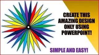 Create an amazing rainbow design only using PowerPoint!