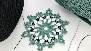 Velhasıl ÖRGÜ örmek EMEK ister SABIR ister 🧶 Örgüde Siyah Sevenler için  😊iki renkli tığ işi modeli