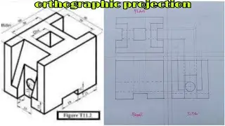orthographic projection - engineering drawing - technical drawing ( third angle projection)