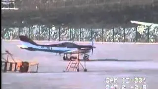 Airplane and strong wind