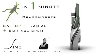 Grasshopper in 1 minute - EX 107 - Radial + Surface split