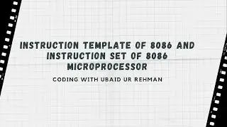Instruction template of 8086 | Instruction Set of 8086 Microprocessor