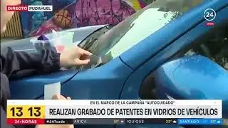 Nota de TVN sobre Campaña de grabado gratuito de Patentes "Autocuidado"