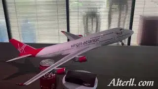1:150 Virgin Atlantic Boeing 747-400 Airplane Model Unboxing