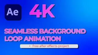 4K | Seamless | Clean Blue Gradient | Background | Loop Animation
