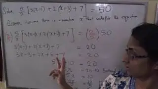 Solving an equation with fractions- Example 4