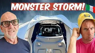 MONSTER STORM Hits ITALIAN Camping Adventure In Citroen Ami.⛺️☔️🇮🇹🚙