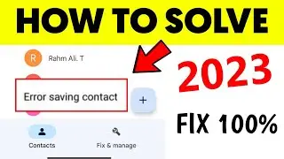 error saving contact delete kaise kare || error saving contact delete