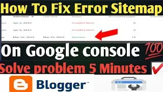 How to Fix Top Sitemap Errors | Sitemap Couldn't Fetch Error | Sitemap in SEO | Sitemap Errors Fix