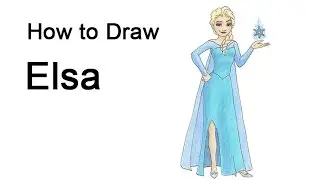 How to Draw Elsa (full body) from Frozen