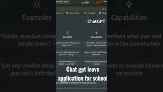 chat gpt latter for leave to the principal