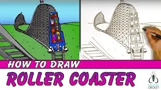 How to Draw a Roller Coaster Step by Step in One point Perspective