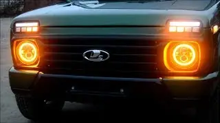 # 12 Niva 1989 LED headlights and 