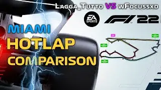 Miami F1 Hotlap Comparison F1 22 gameplay - Lagga_Tutto vs wFocussxd