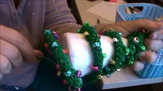 Arbolito de alambre y crochet, ganchillo
