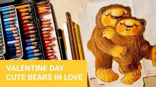 Happy Valenrine Day Drawing /Colored pencils & Markers on Lindt Chocolate  #valentine#love#lovers