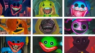 All JUMPSCARES and All BOSSES - Poppy Playtime Chapter 1 vs Chapter 2 vs Chapter 3