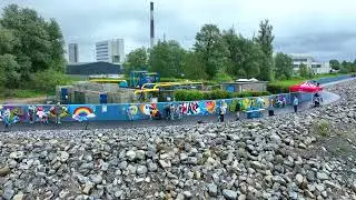 Graffiti Waterkeringsmuur Scheldelaan Antwerpen