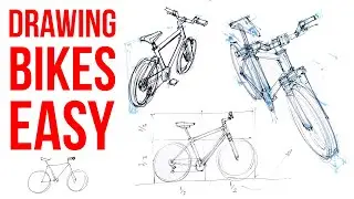 How to draw bicycles in perspective