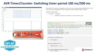 MCC Melody AVR® TCA PLIB Driver: Switching timer period 100 ms/500 ms