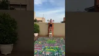 Cobri TODA a piscina com mais de 500 garrafa pet😱 