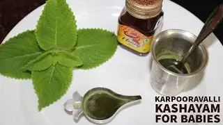 How to cure cold and cough in babies | Karpooravalli Kashayam preparation, dosage, benefits in Tamil