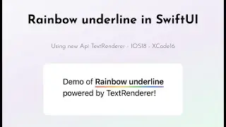 Make rainbow underline with TextRenderer in SwiftUI