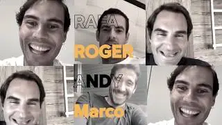 Rafa Nadal, Roger Federer, Andy Murray and Marco Lopez  Instagram Live
