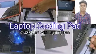 Laptop Cooling Pad // Cooling Pad For All Laptop _ 2 USB Port With Lighting Fan,@ShealSupport