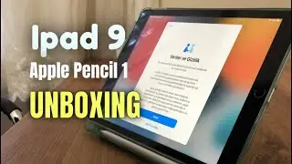 UNBOXING IPAD  9  + Apple Pencil 1 gen with acceesories - ASMR