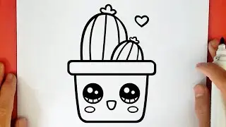 HOW TO DRAW A CUTE CACTUS