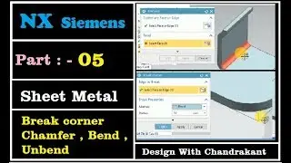 NX Sheet metal tutorials |  bend, fillet in NX