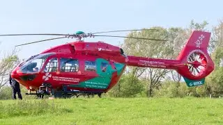 Welsh Air Ambulance EC145 Arrival And Departure In Holyhead