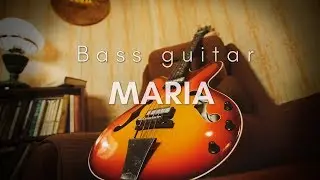 MARIA Vintage Semi hollow Bass Guitar Soviet USSR Russia EB 2 3 Plastic Archtop
