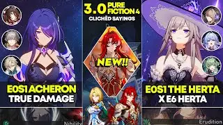 NEW Pure Fiction 4 | E0S1 Acheron True Damage & E0S1 The Herta x Herta | Honkai Star Rail 3.0