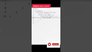 Bubble Sort in java 