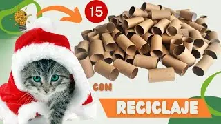 15 MANUALIDADES PARA NAVIDAD CON ROLLOS DE PAPEL o TUBOS DE CARTÓN (IDEAS NAVIDEÑAS 2024-2025)