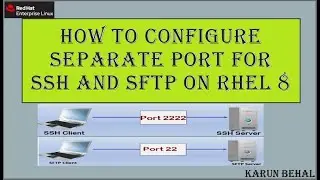 How to Configure Separate Port For SSH and SFTP On RHEL-8[Hindi]By Karun Behal