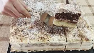 🎂Торт «День и Ночь»!Нежный бисквит и крем из сыра «Рикотта»!Как расчитать муку и сахар для бисквита