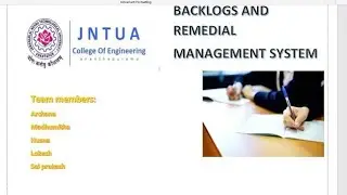 Backlogs and remedial management system