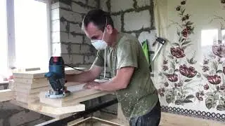 Фрезеровка ступеней.Радиус на ступенях ручным фрезером.