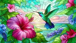 Beautiful Stained Glass Windows - Soft Jazz Music to Study, Work, Focus - Calm Instrumental Music