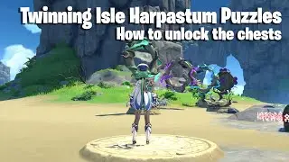 Genshin Impact | Twinning Isle Hymnal Rings Harpastum Puzzle Solutions to unlock Chests