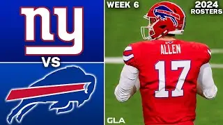 Giants vs. Bills Simulation | Week 6 | Madden 24 Rosters PS5