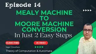 Mealy to Moore Machine Conversion | Step-by-Step Explanation | Theory of Computation & Automata