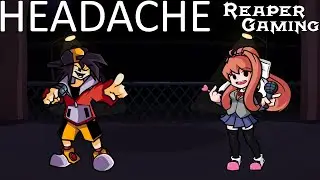 Friday Night Funkin' - Headache But Gold And Monika Sing It