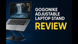 Review - Gogoonike Adjustable Laptop Stand for Desk, Metal Foldable Laptop Riser, Portabl