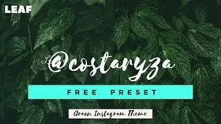 Download Free Costaryza Leaf Preset For Lightroom Mobile I Free Mobile Preset 2019