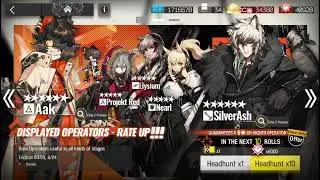 Arknights Aak, SilverAsh, Projekt Red, Nearl, Elysium RATE UP!!