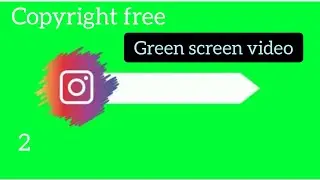 Instagram follow Button Totally copyright free green screen video